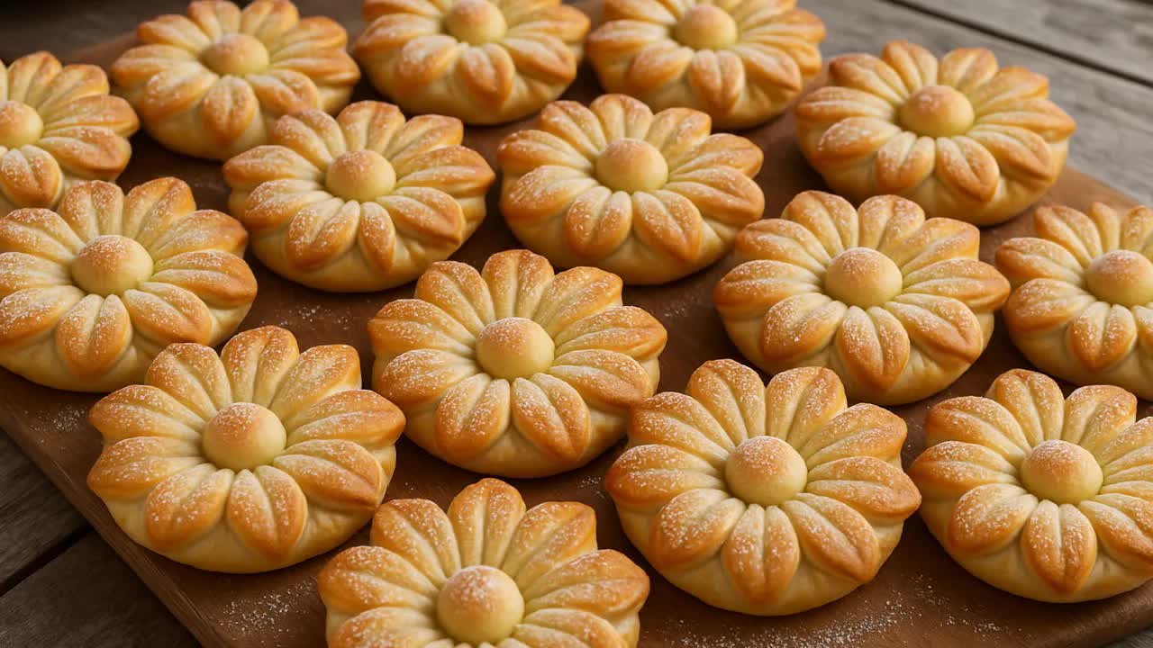 Video thumbnail for Flower Buns in 20 Minutes - Everyone squeals with pleasure! They melt in your mouth!