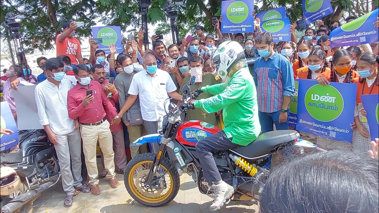 Video thumbnail for Sadhguru #SaveSoil Sendoff from Coimbatore for London | Ride starts 21st March 🙏🏼