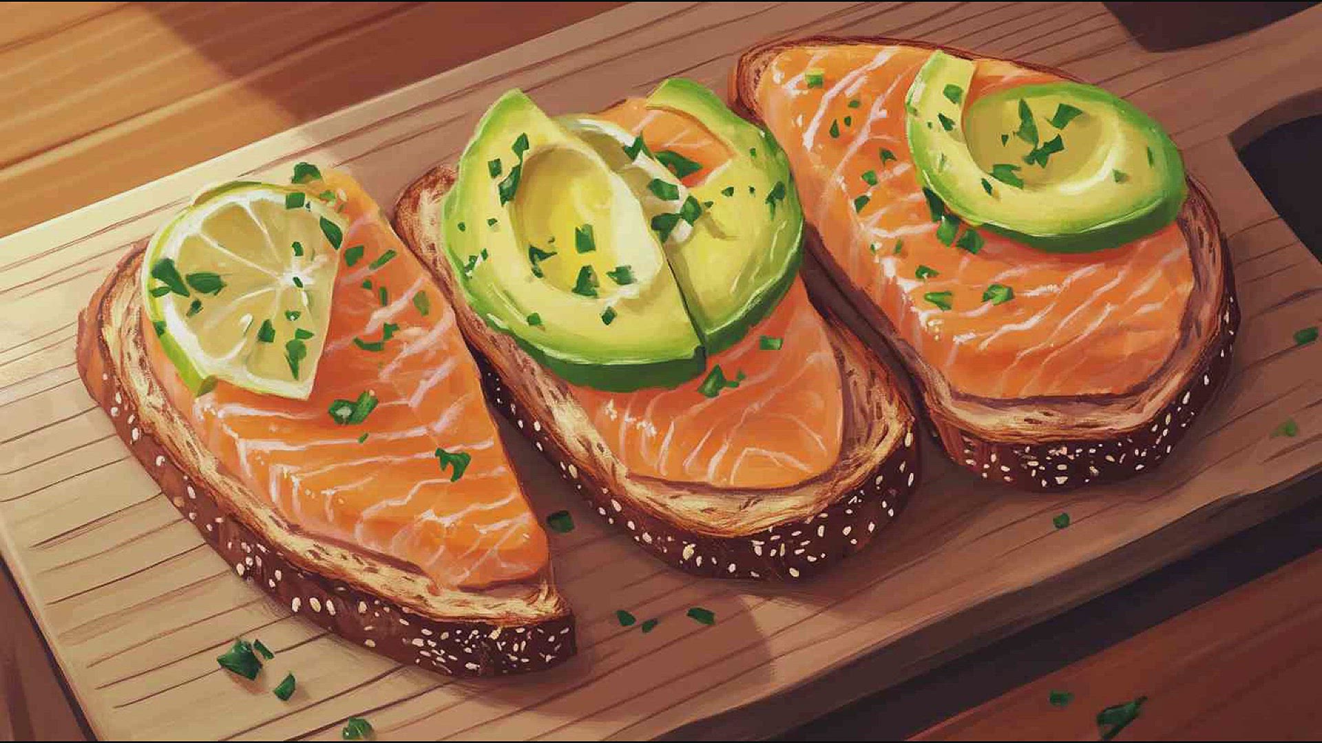 'Video thumbnail for Smoked Salmon and Avocado on Whole-Grain Toast'