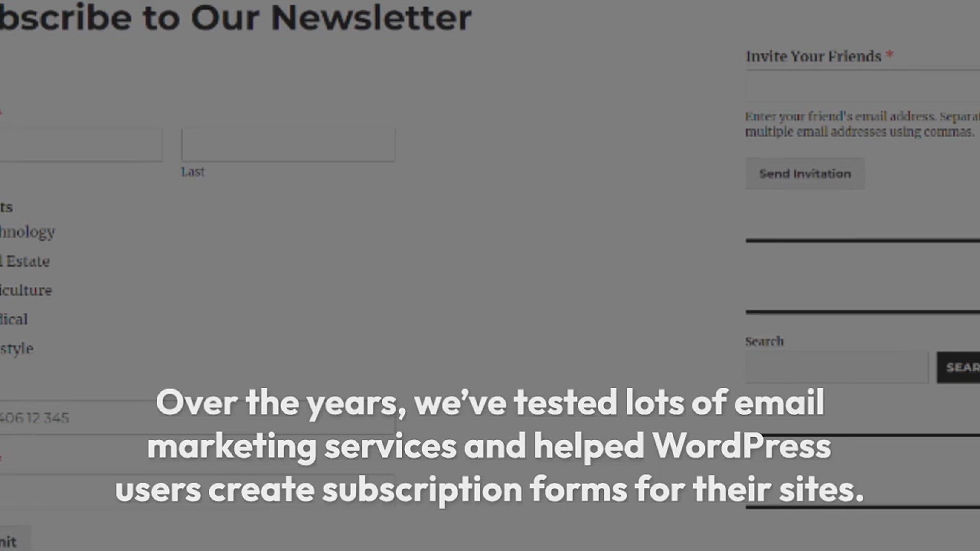 'Video thumbnail for How to Create a Mailchimp Subscribe Form in WordPress With Custom Fields'