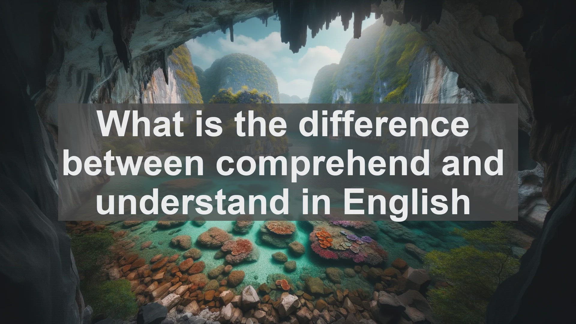 'Video thumbnail for What is the difference between comprehend and understand in English?'