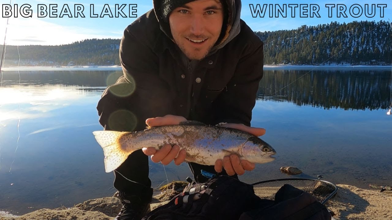 Video thumbnail for Winter Rainbow Trout Fishing || Big Bear Lake California