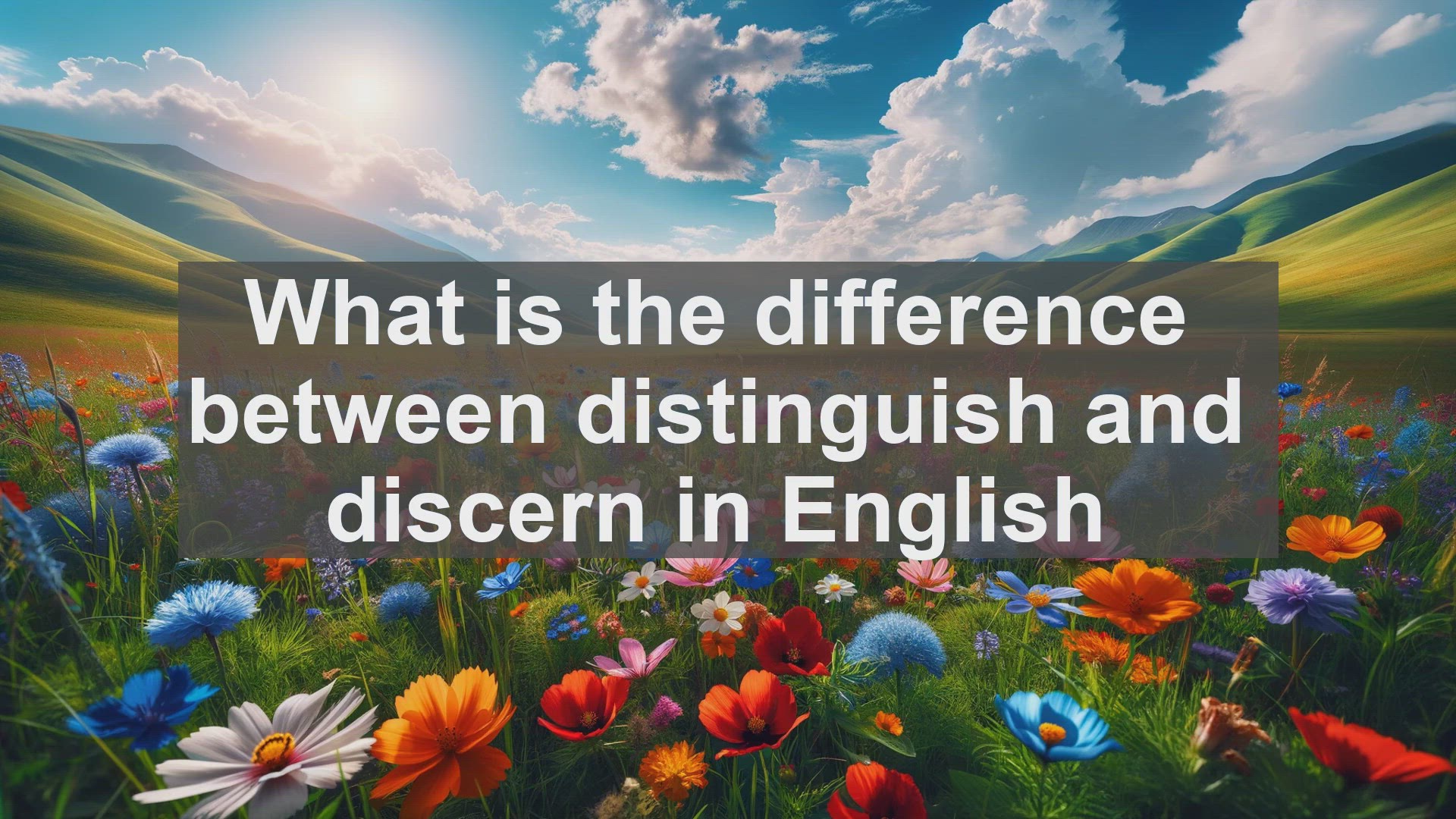 'Video thumbnail for What is the difference between distinguish and discern in English?'