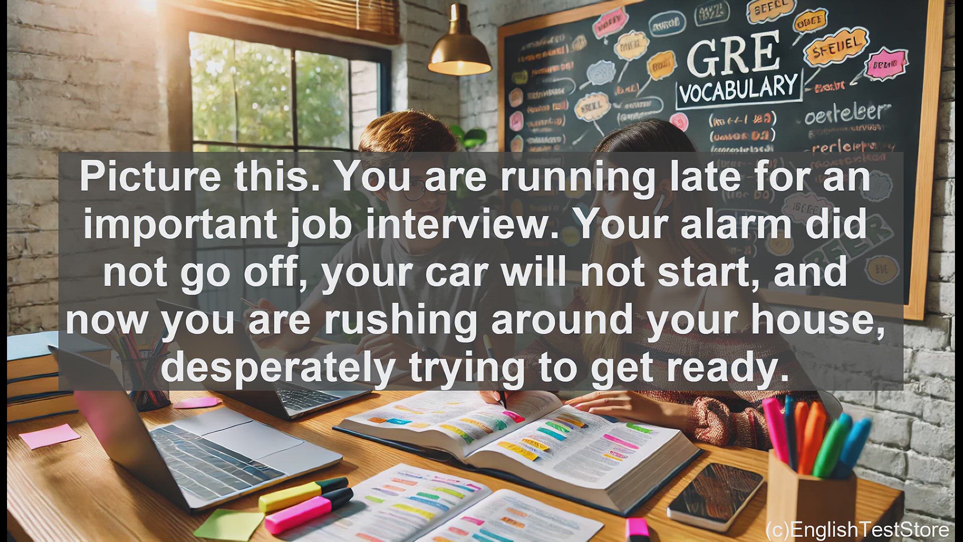 'Video thumbnail for GRE Vocabulary Lesson: Frantic - Navigating the Chaos of Life'