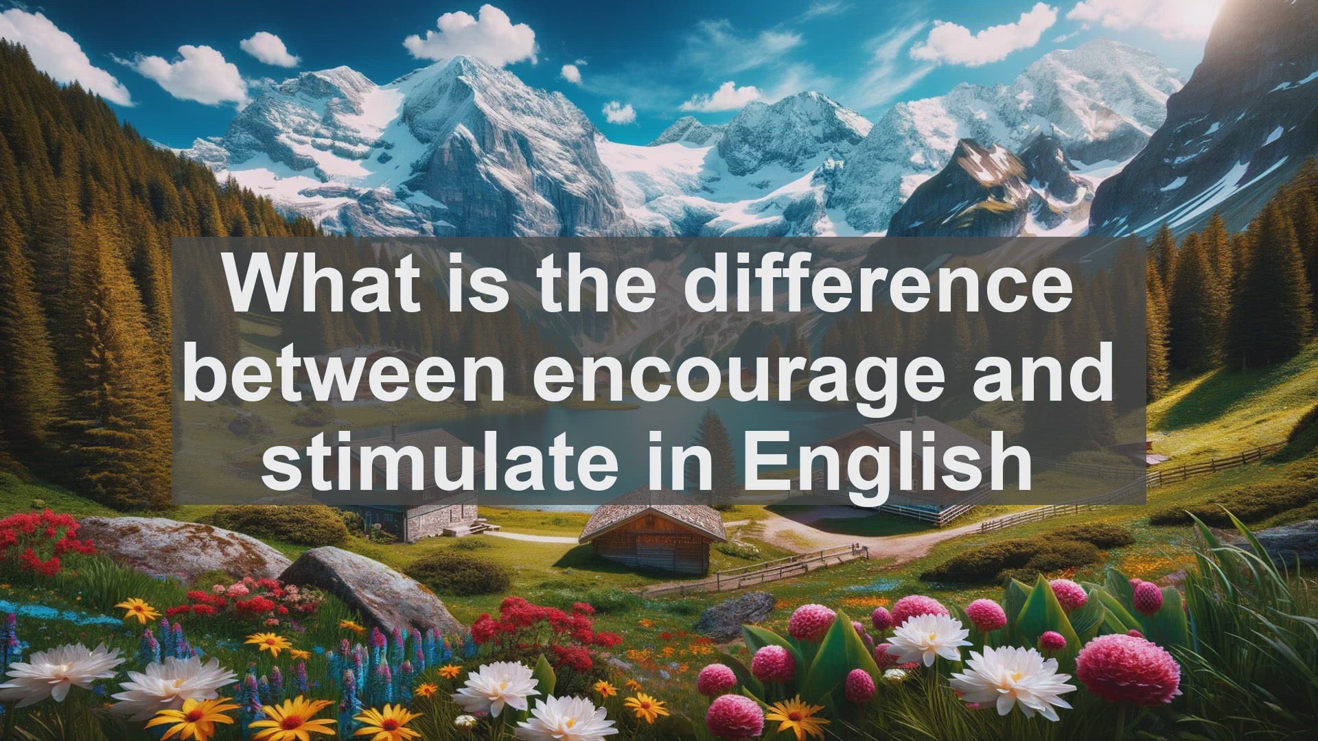 'Video thumbnail for What is the difference between encourage and stimulate in English?'