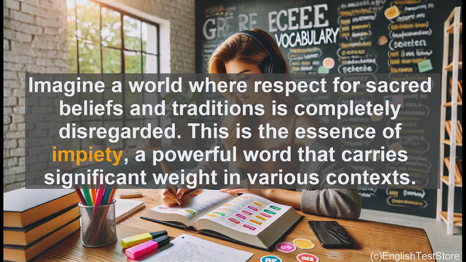 'Video thumbnail for GRE Vocabulary Lesson: Exploring the Meaning of Impiety - Enhancing Your GRE Vocabulary'