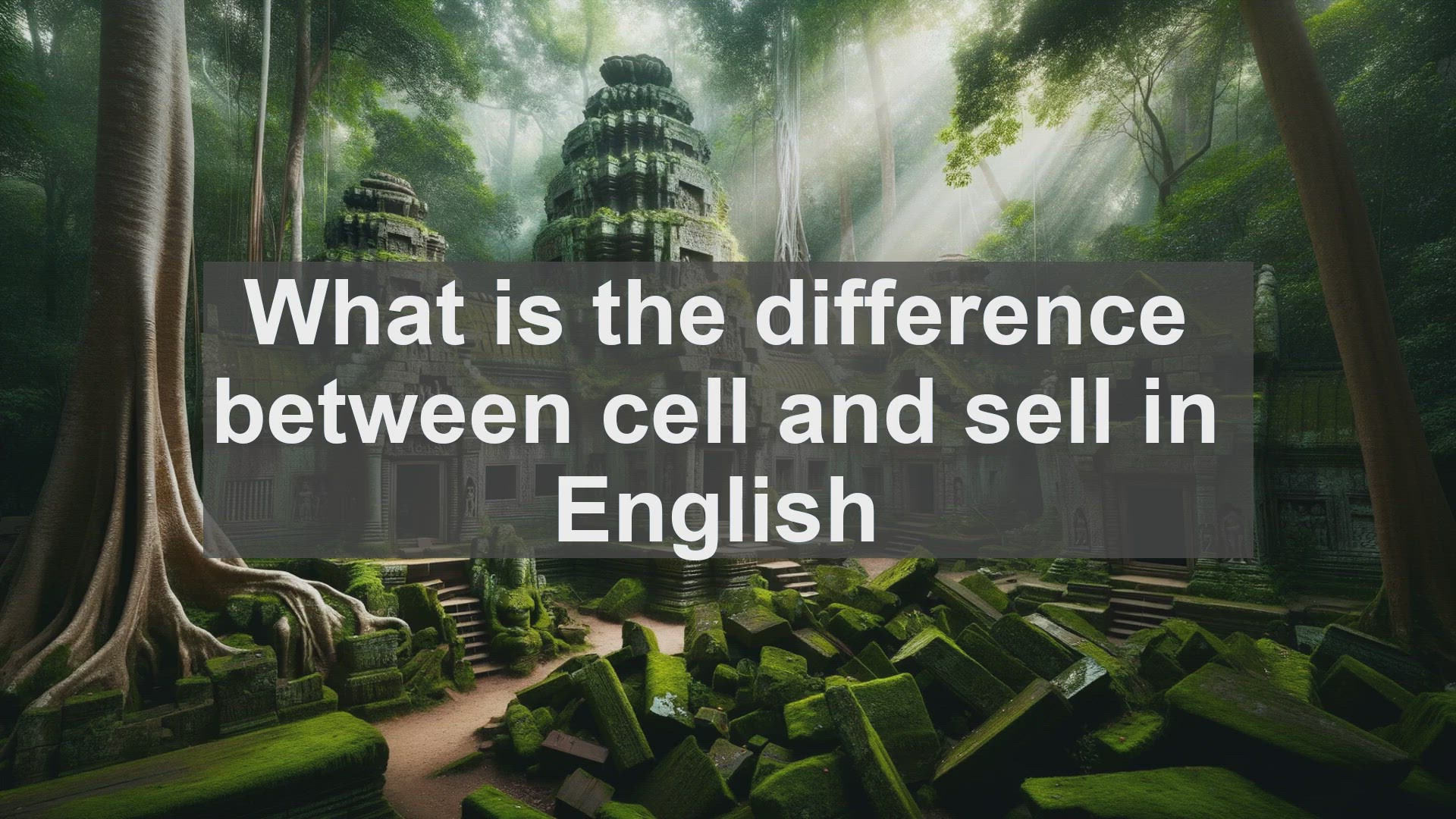 'Video thumbnail for What is the difference between cell and sell in English?'