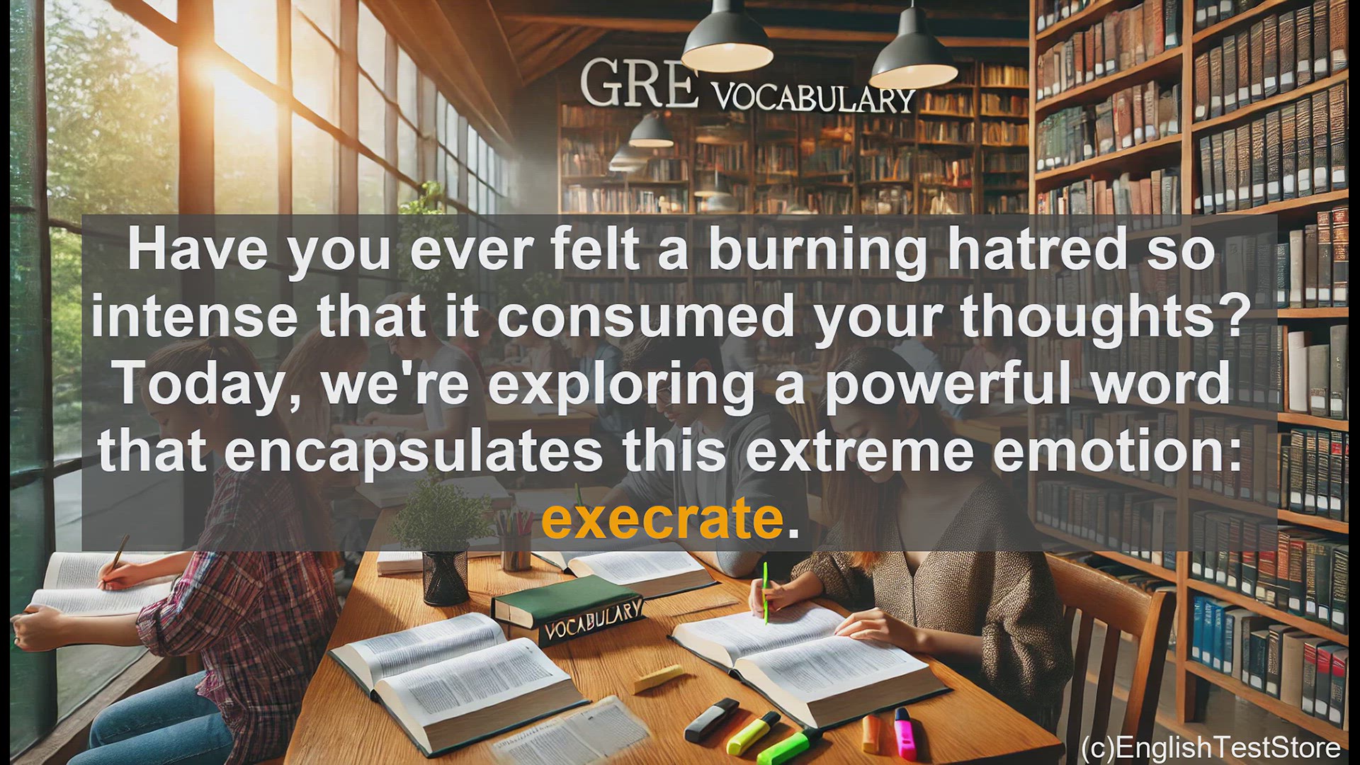 'Video thumbnail for GRE Vocabulary Lesson: Exploring the Powerful Word 'Execrate''
