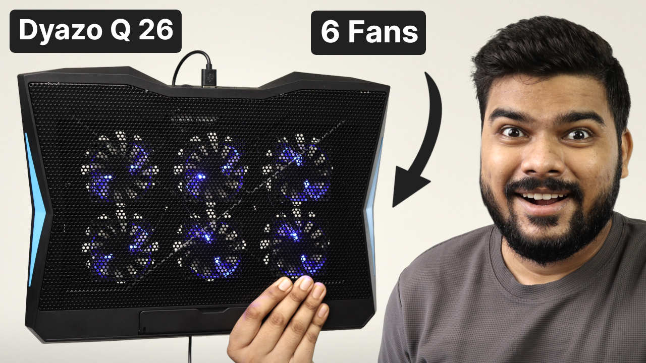 Video thumbnail for Laptop Cooling Pad With 6 Fans | Dyazo Q 26 Review