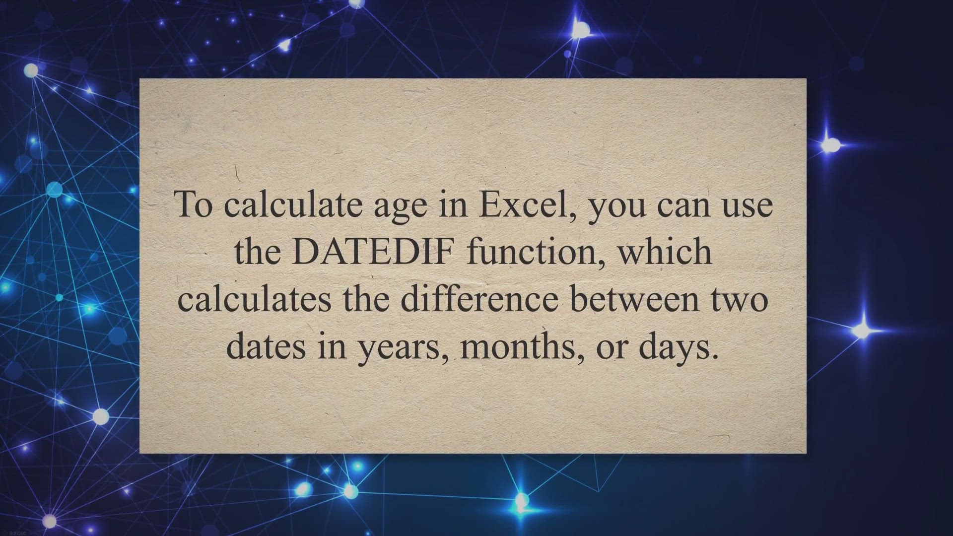 'Video thumbnail for How to calculate age in excel ?'