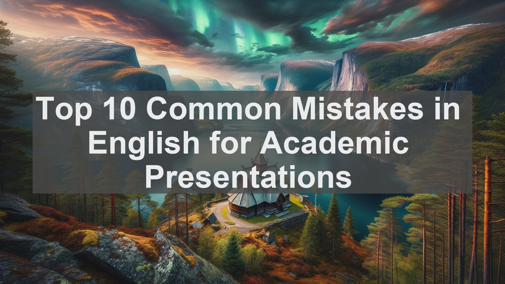 'Video thumbnail for Top 10 Common Mistakes in English for Academic Presentations'