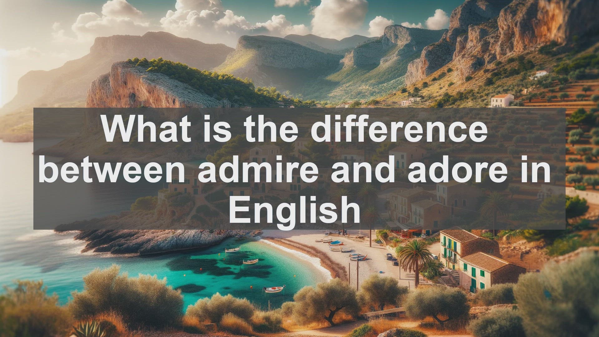 'Video thumbnail for What is the difference between admire and adore in English?'