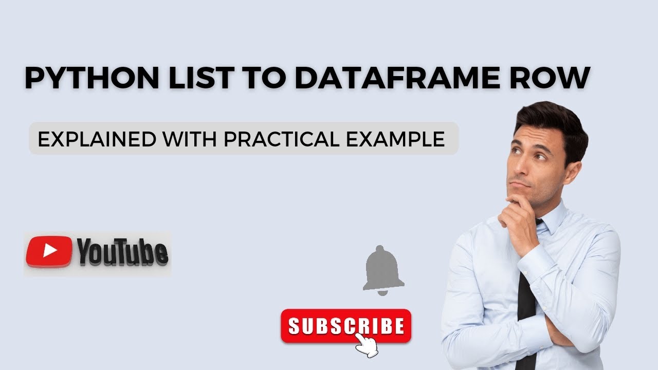 'Video thumbnail for Convert Python List to Dataframe Row with Example - Python Tutorial'