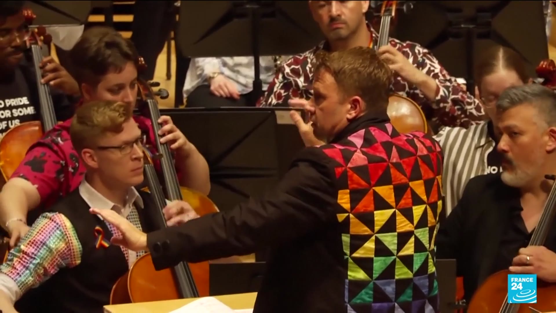 'Video thumbnail for LGBTQ+ orchestra forced to change venues following Trump administration clampdown'