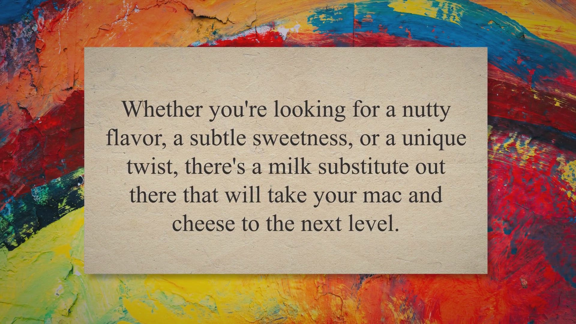 Video thumbnail for Revolutionize Your Mac and Cheese: Discover the Top 20 Milk Substitutes for Creamy Dairy-Free Delights!