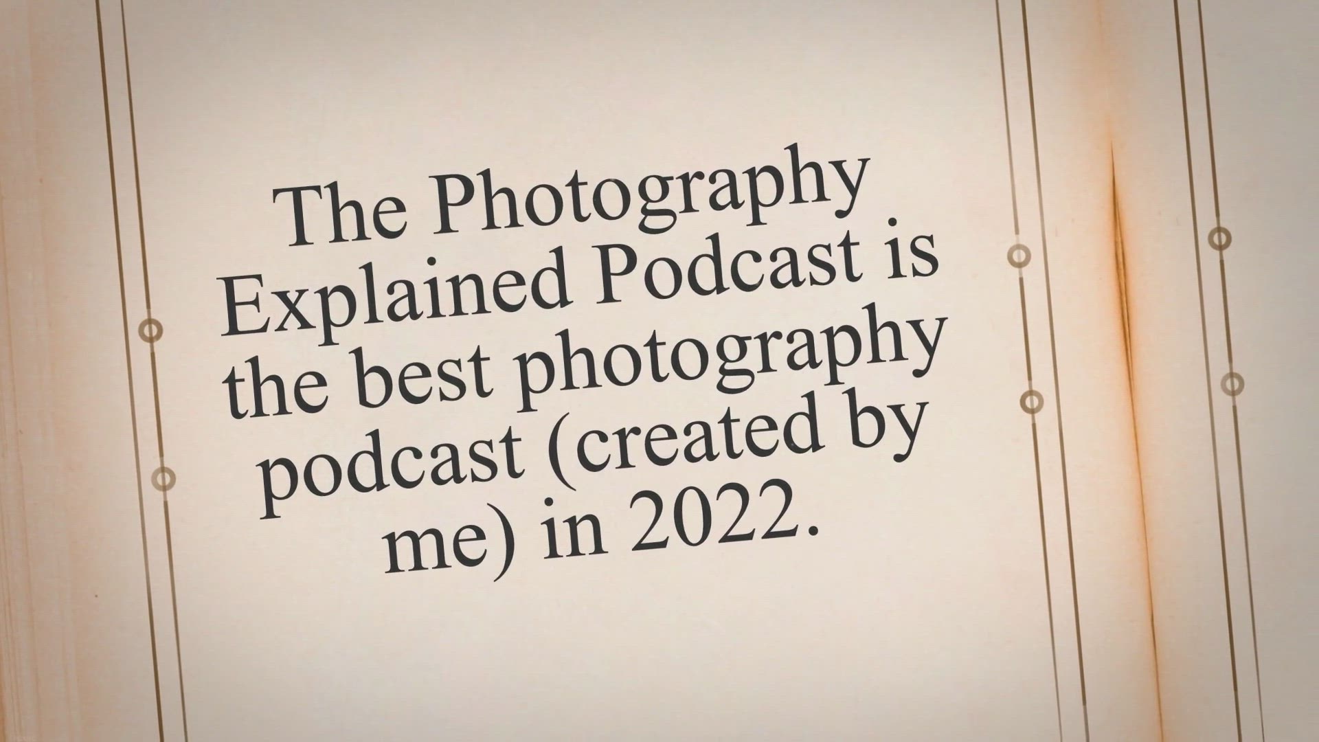 'Video thumbnail for Is My Photography Explained Podcast The Best Photography Podcast In 2022?'