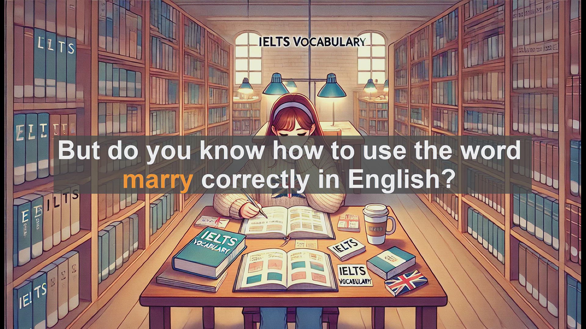 'Video thumbnail for 2500 Must Know IELTS 5.5 Vocabulary - How to Use 'Marry' Correctly in English for IELTS'