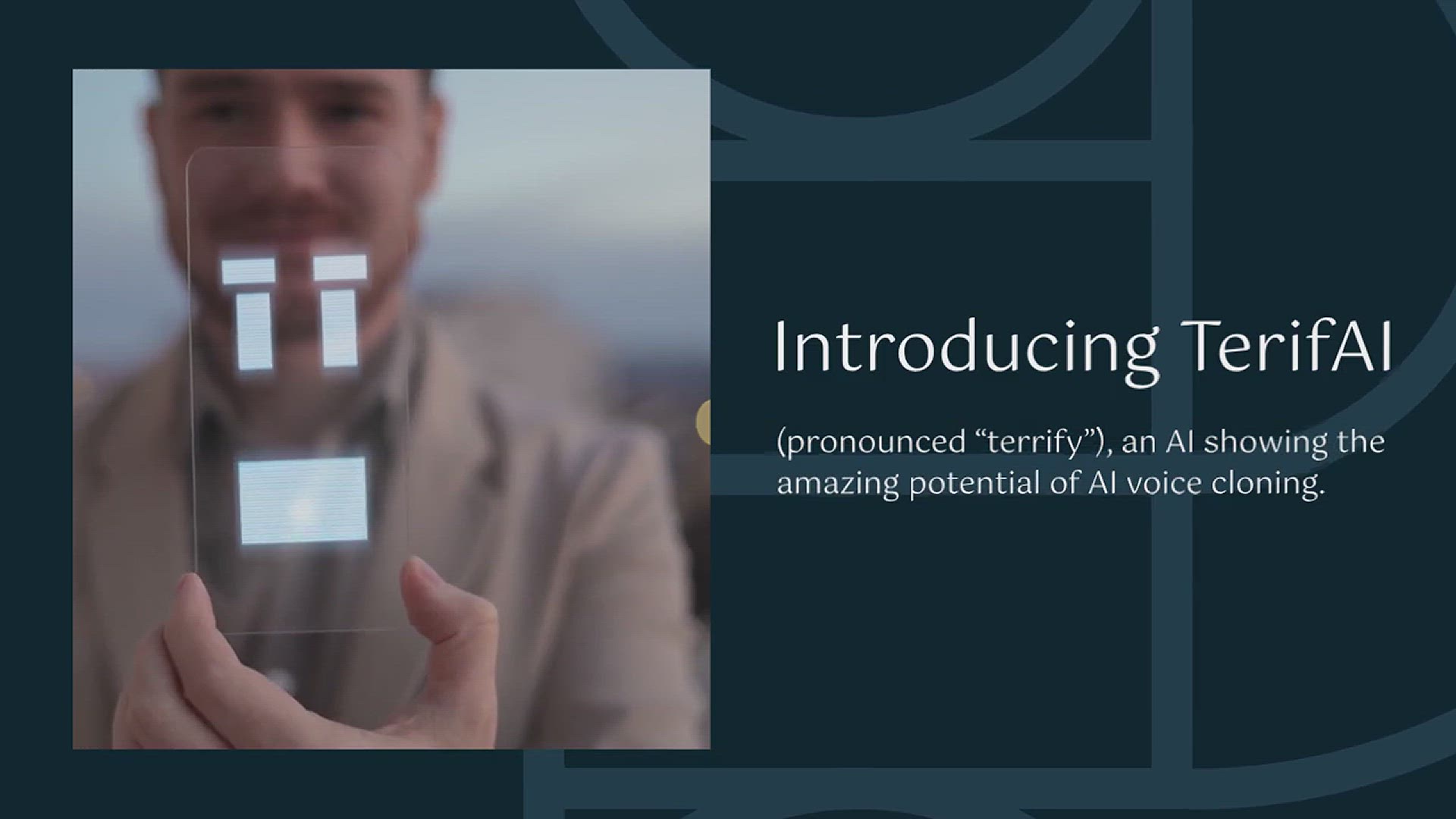 'Video thumbnail for Meet TerifAI: An AI Voice Cloner That Can Steal Your Voice'