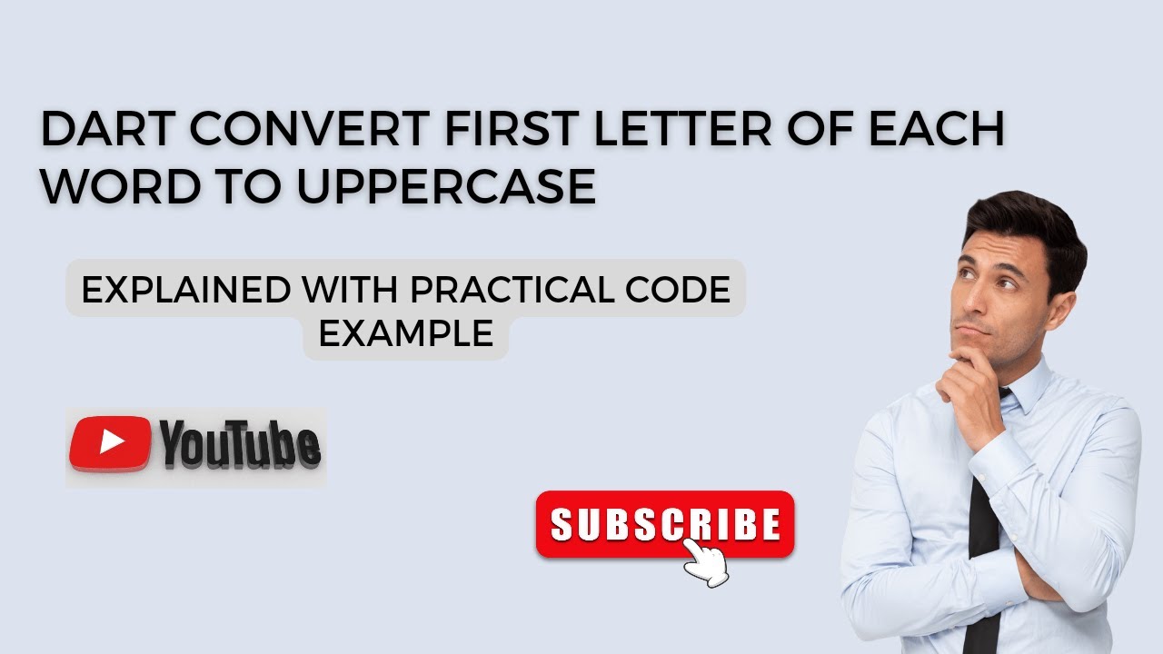 'Video thumbnail for Dart Convert First letter Of Each Word to Uppercase | Flutter Tutorial'