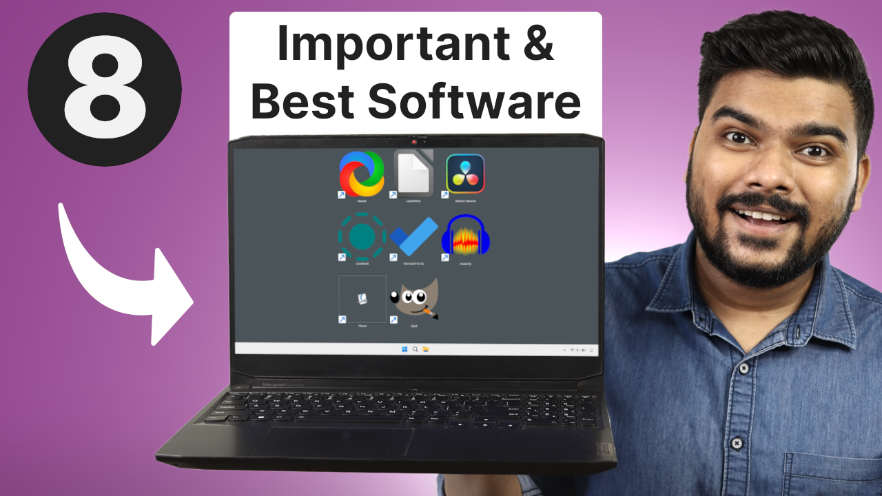 Video thumbnail for 8 Important & Best Software for Windows Laptop/PC