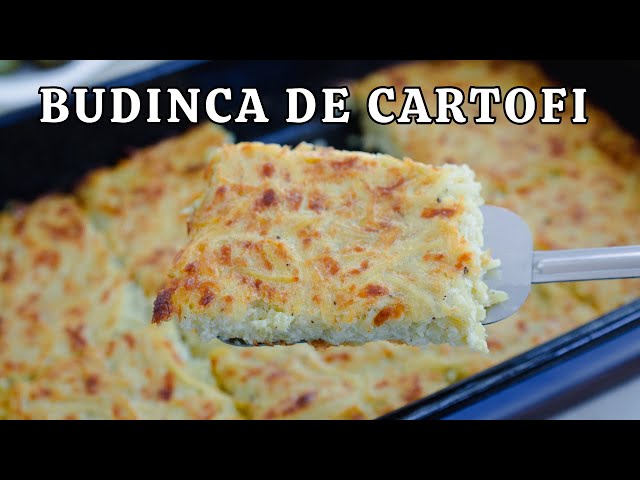 'Video thumbnail for Budincă de CARTOFI RAȘI cu branză la cuptor 👉 O rețetă IEFTINĂ și UȘOARĂ pentru prânz sau cină.'
