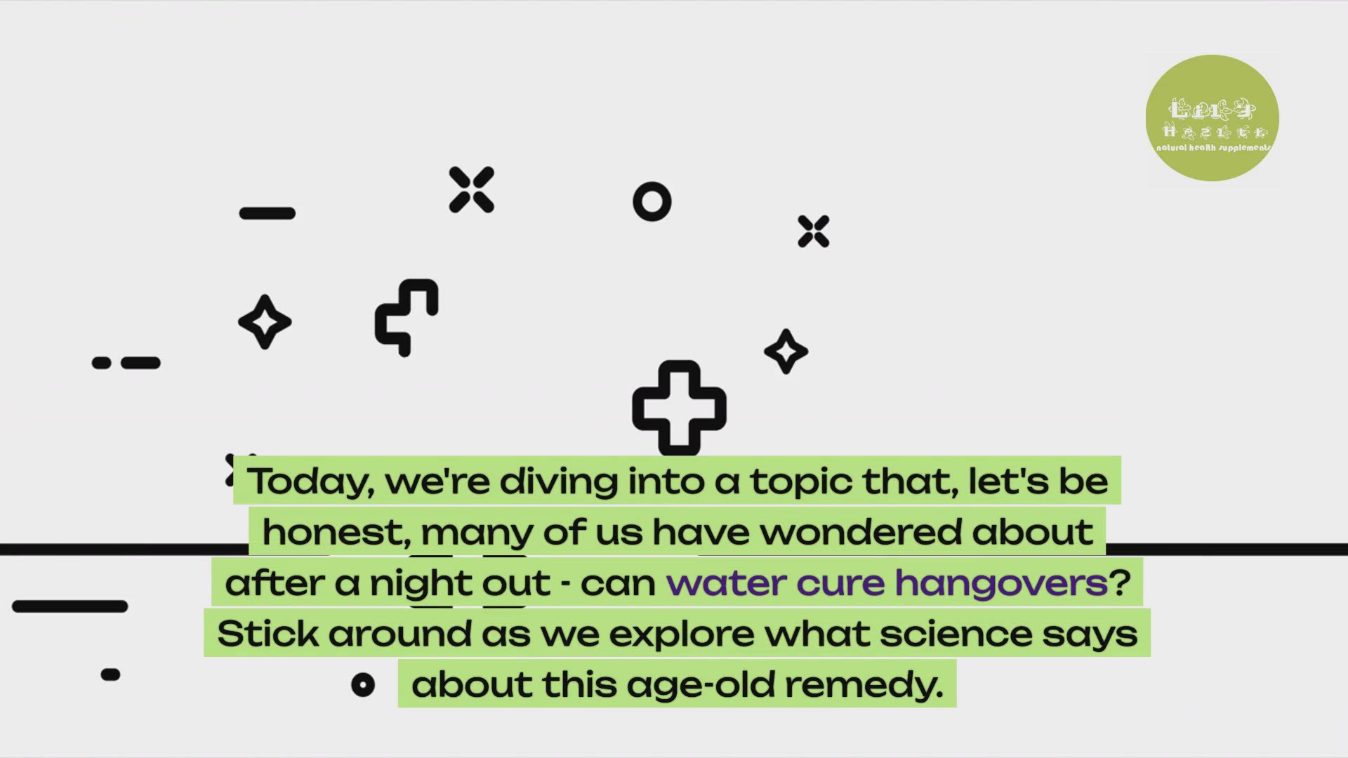 'Video thumbnail for Does water cure hangover'