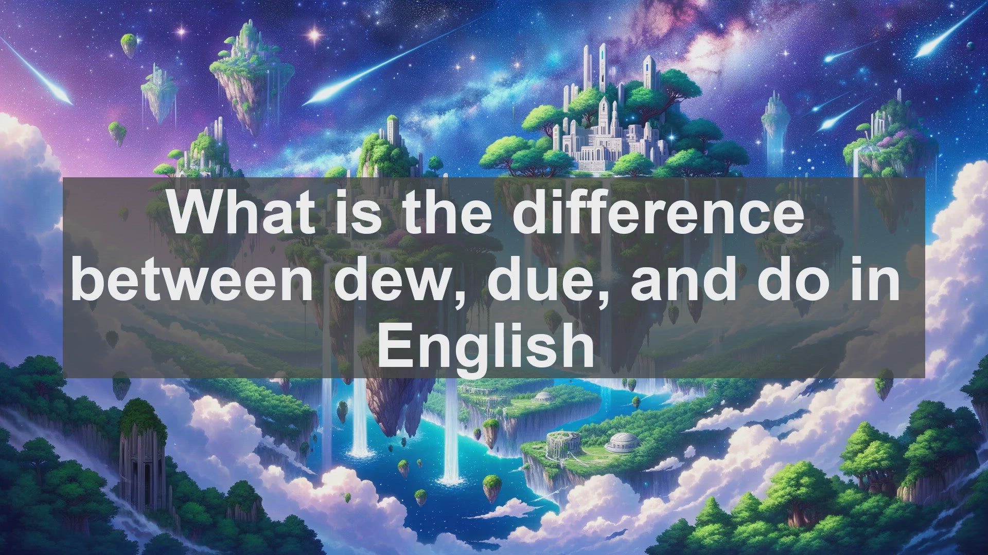 'Video thumbnail for What is the difference between dew due and do in English?'