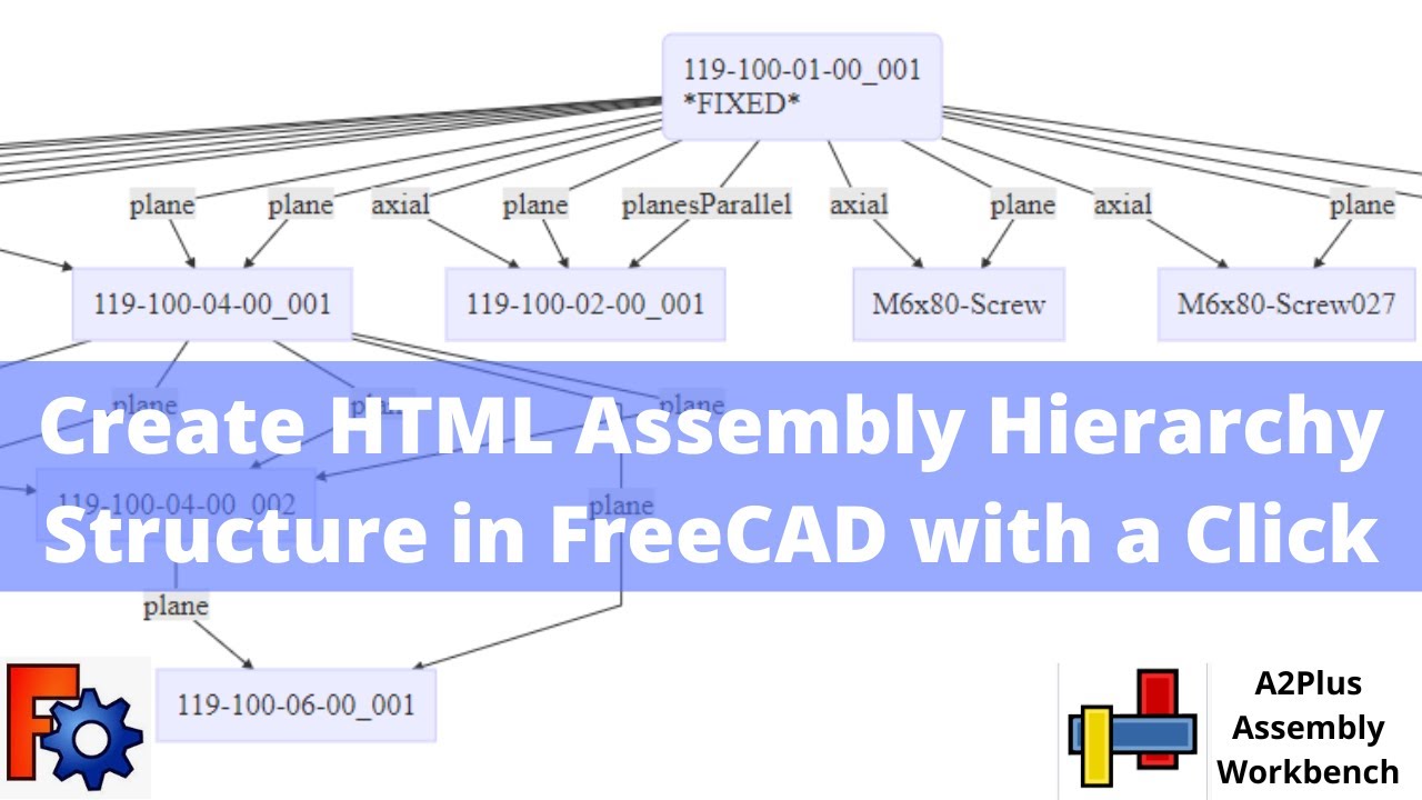 'Video thumbnail for HTML Assembly Hierarchy Structure in FreeCAD | FreeCAD Tutorial | FreeCAD Assembly | Mechnexus |'