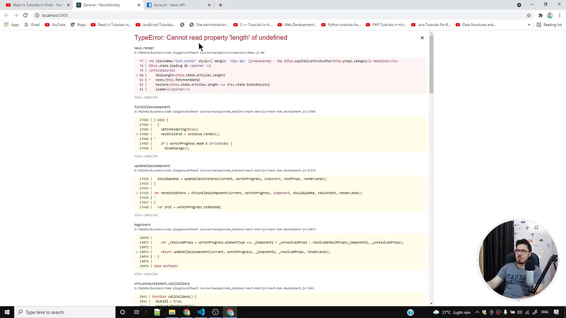 'Video thumbnail for Hiding API Key by Adding Custom Environment Variables _ Complete React Course in Hindi #37'