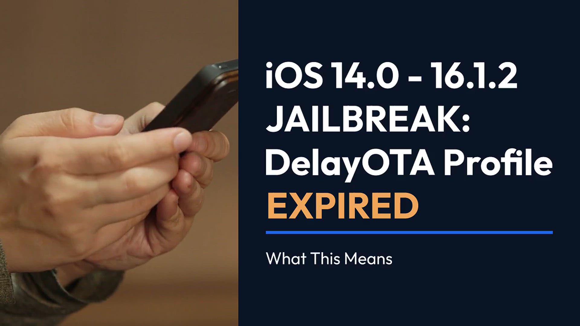'Video thumbnail for iOS 14 JAILBREAK Delay OTA Pro'