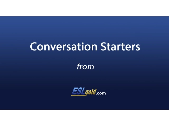 'Video thumbnail for Free English Lessons:  Starting a Conversation in English'