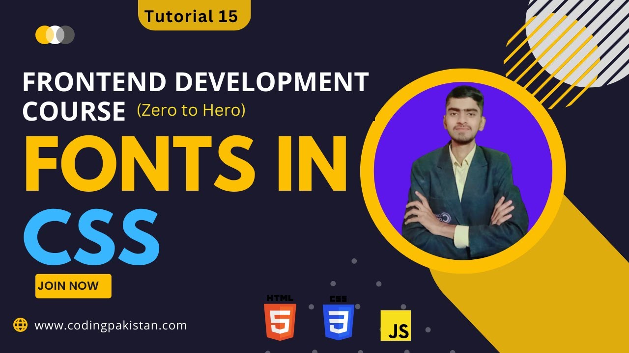 'Video thumbnail for How to Use Fonts in CSS - Font style in CSS language - Fonts Properties - Tutorial 15'
