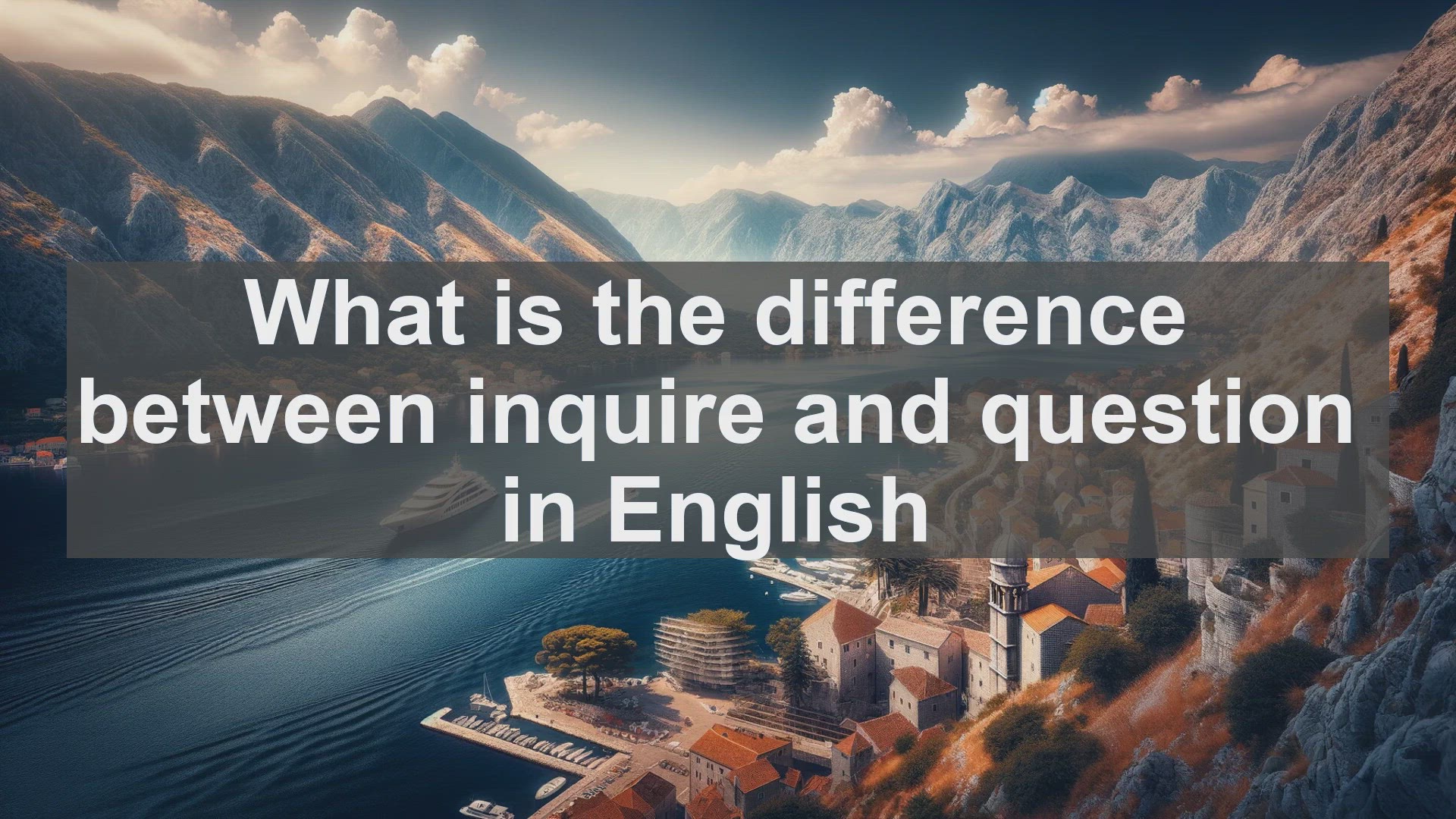 'Video thumbnail for What is the difference between inquire and question in English?'