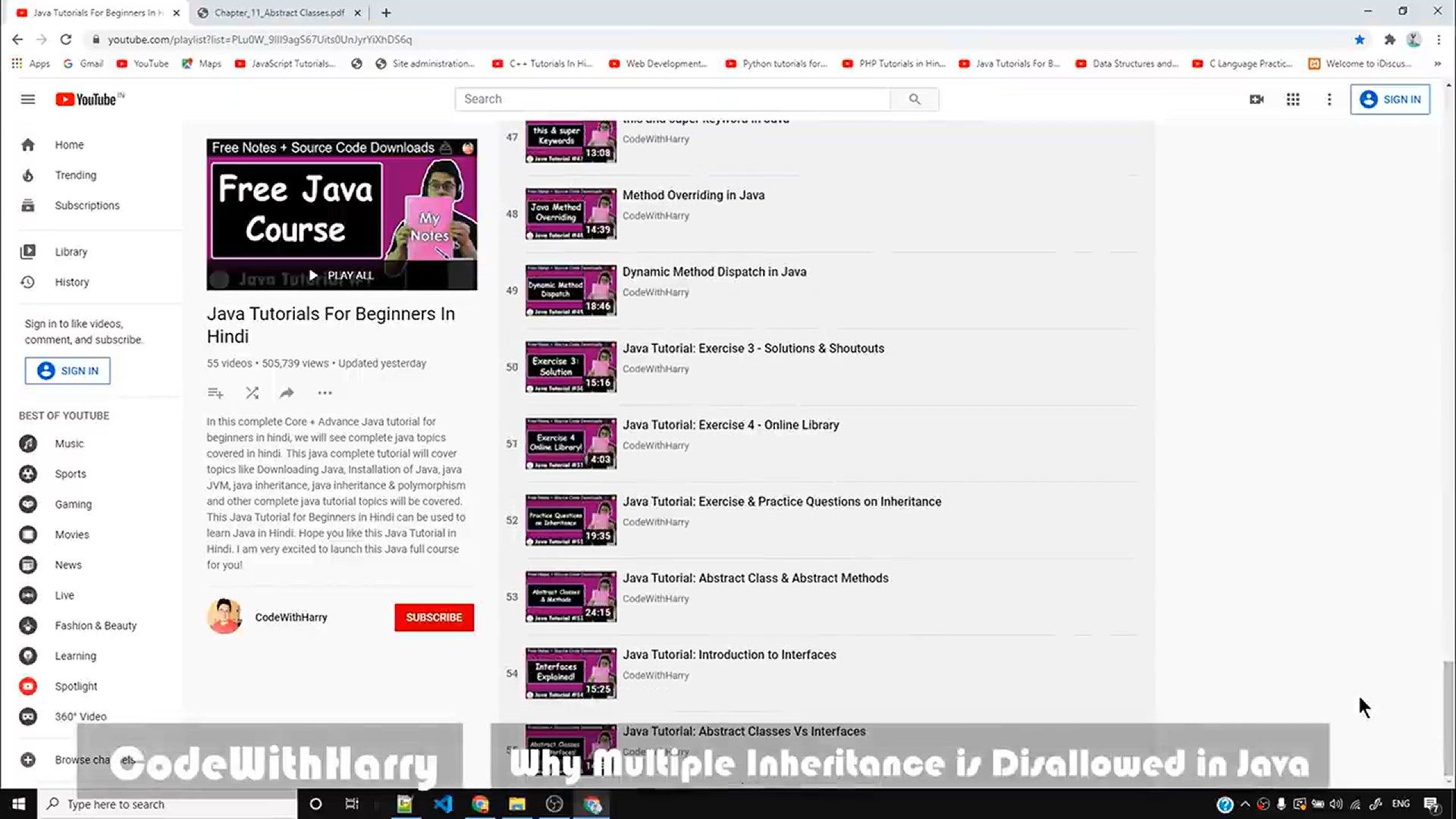 'Video thumbnail for Why multiple inheritance is not supported in java_'