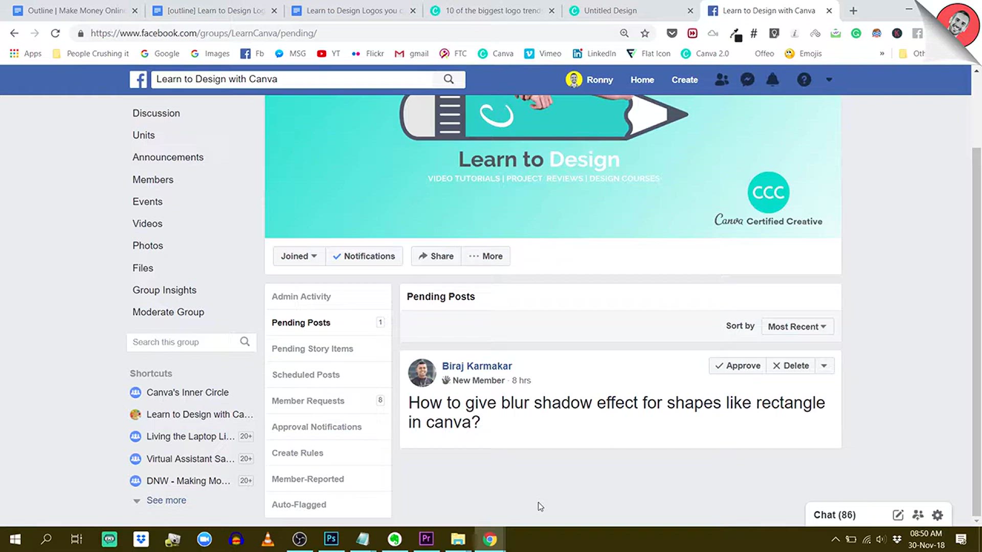 'Video thumbnail for Creating a Blurry Drop Shadow for Shapes in Canva'