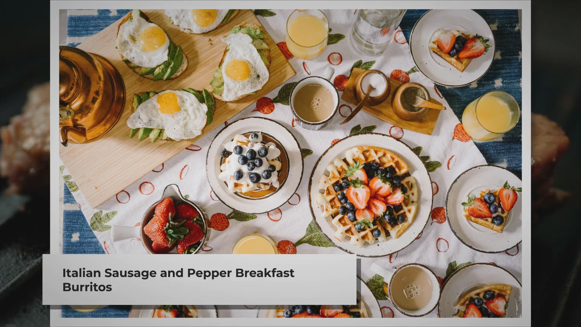 Video thumbnail for Italian Sausage and Pepper Breakfast Burritos Recipe