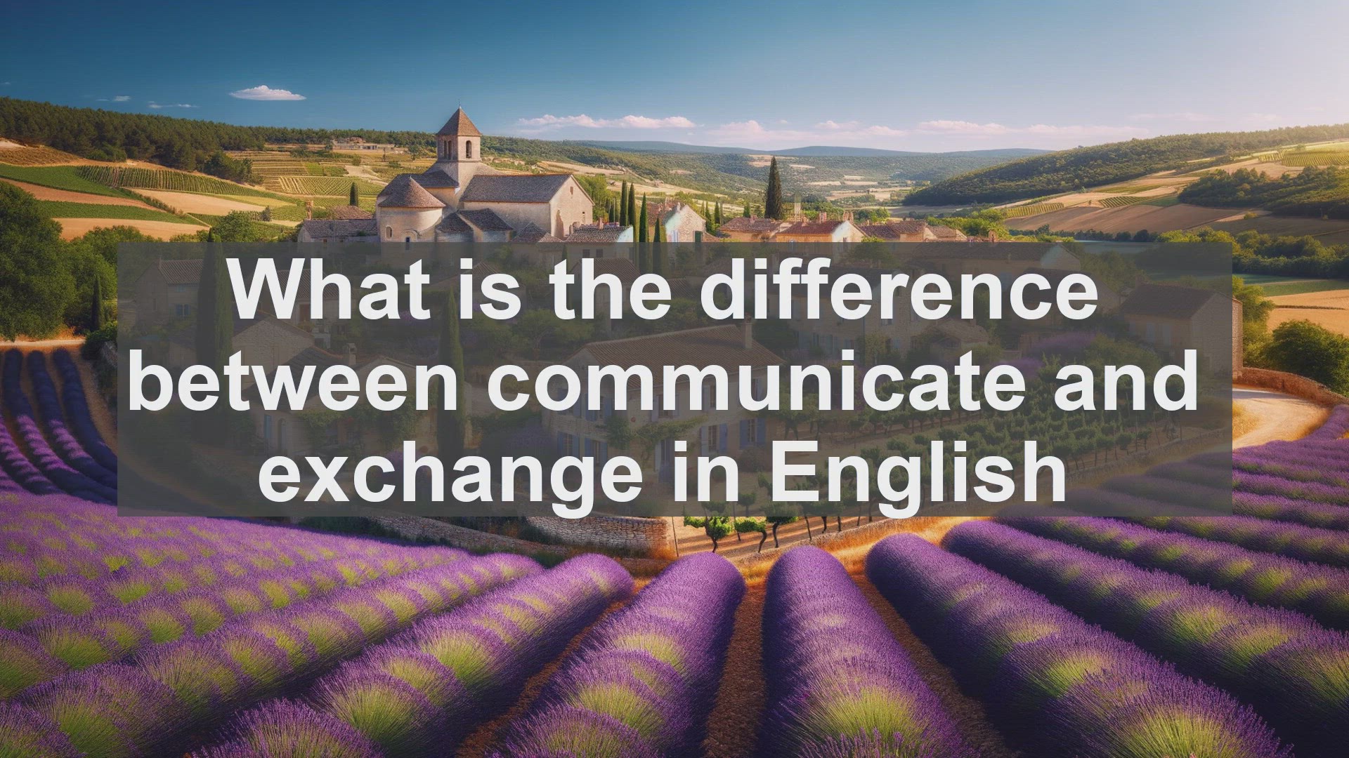 'Video thumbnail for What is the difference between communicate and exchange in English?'