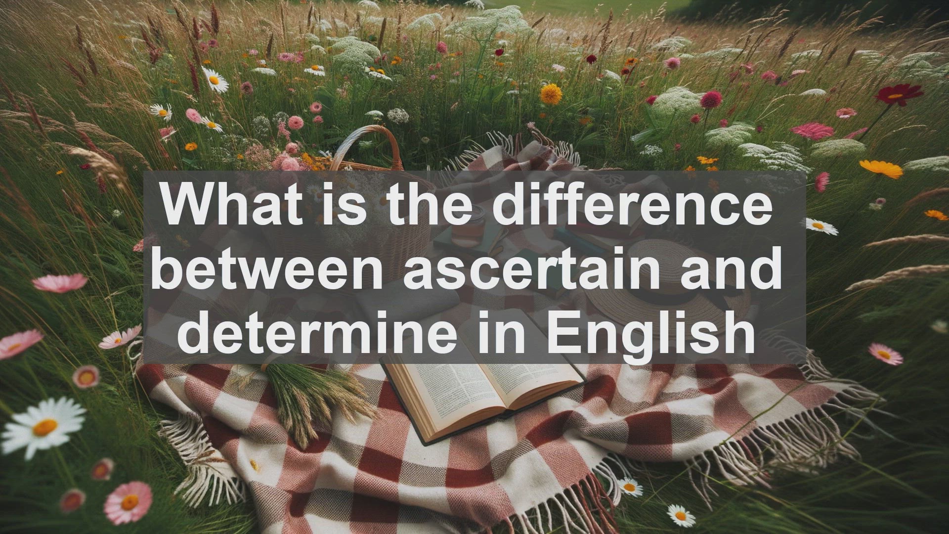 'Video thumbnail for What is the difference between ascertain and determine in English?'