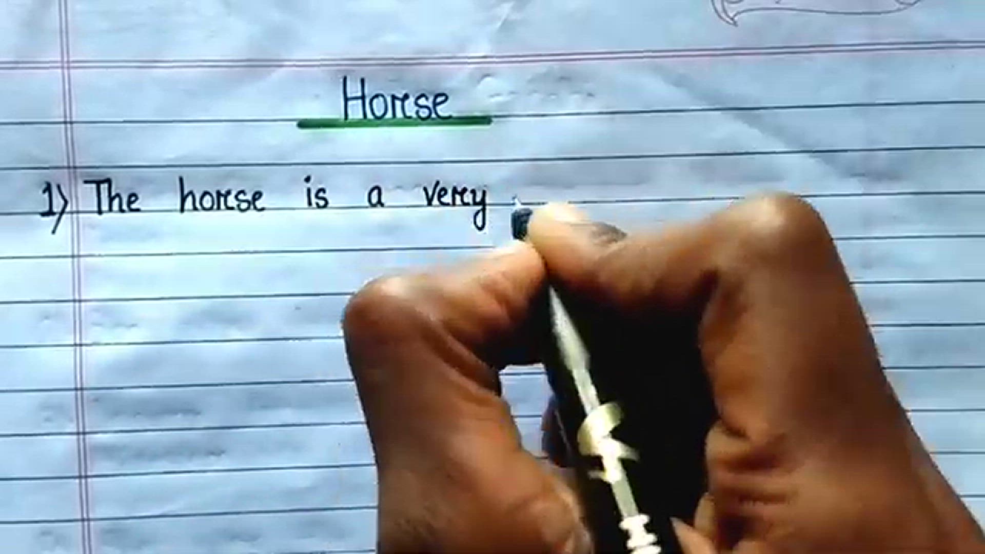'Video thumbnail for 10 Lines on Horse in English ⬆︎'