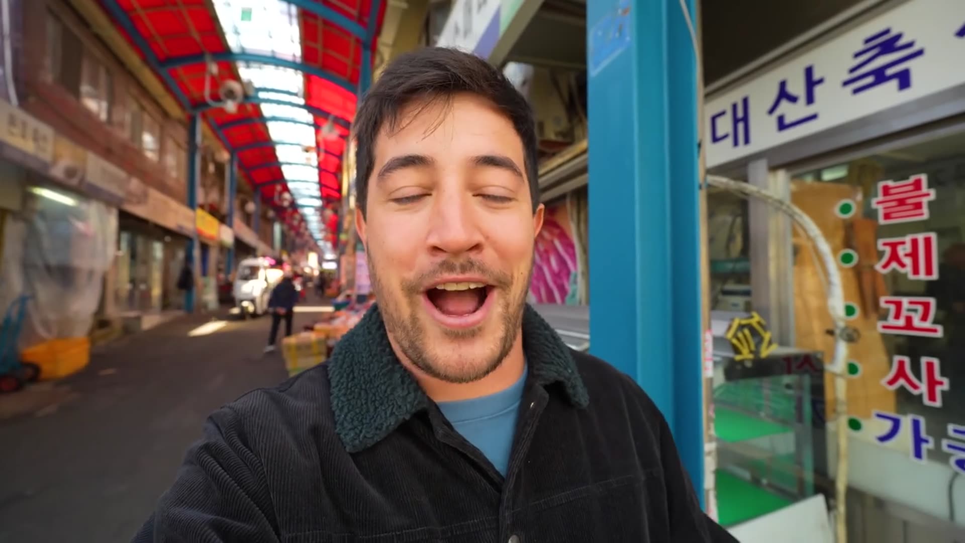 'Video thumbnail for KOREAN STREET FOOD $100 Challenge in Seoul  CRAZY Night Market + HANWOO BEEF BBQ!'