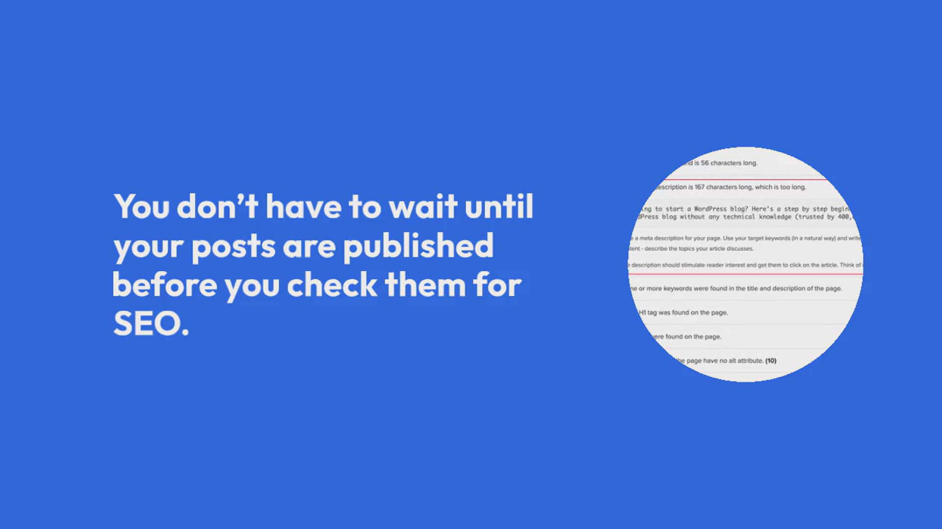 'Video thumbnail for WordPress SEO Checker – How to Do Real Time Content Analysis'
