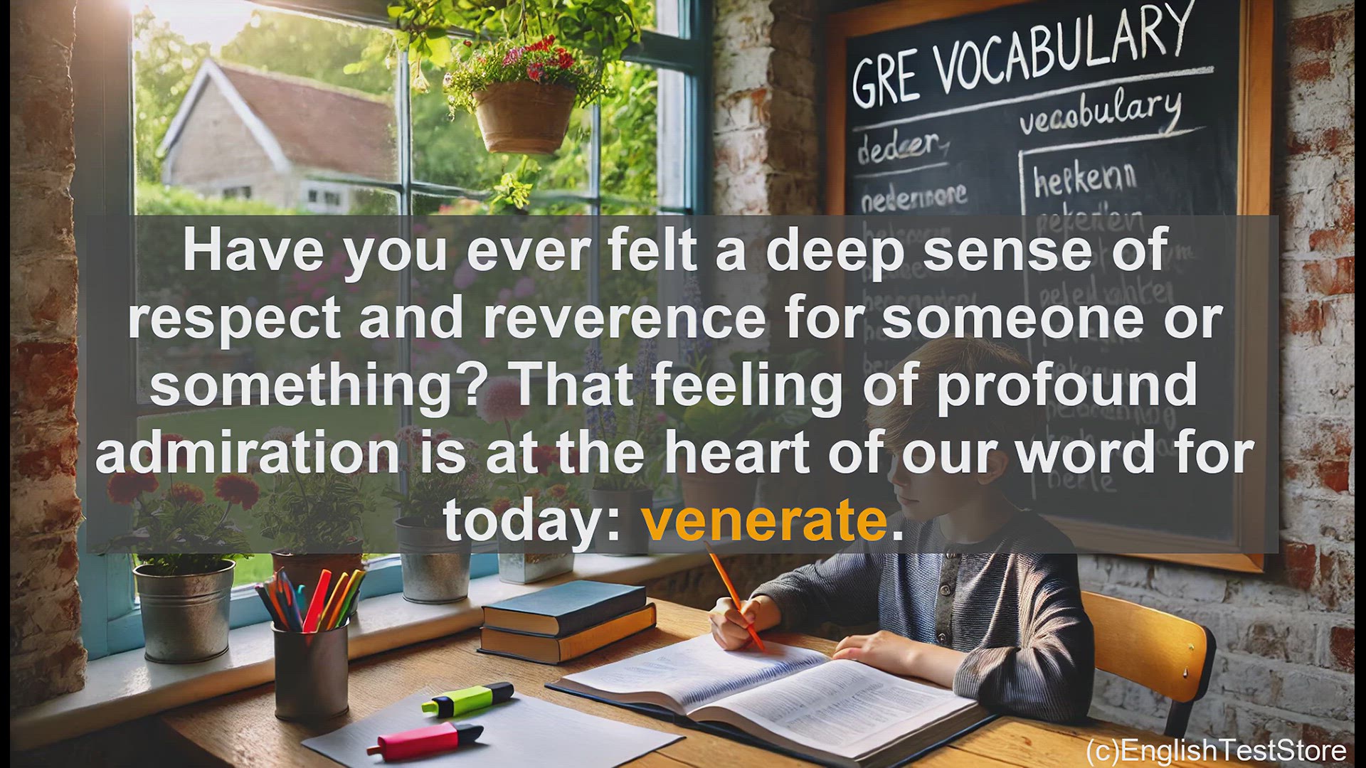 'Video thumbnail for GRE Vocabulary Lesson: Mastering the Meaning of Venerate - Profound Respect and Reverence'