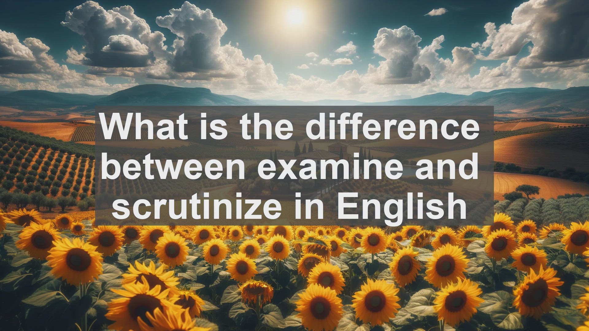'Video thumbnail for What is the difference between examine and scrutinize in English?'