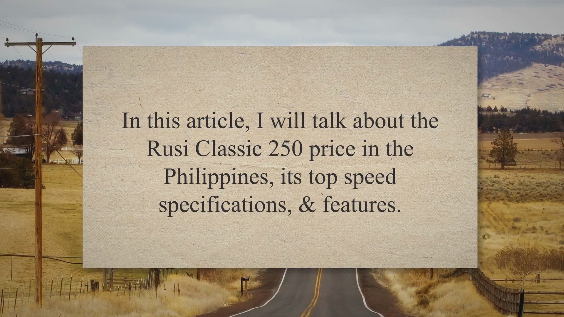 Video thumbnail for Rusi Classic 250 Price Philippines 2023 – Top Speed Specs, & Features