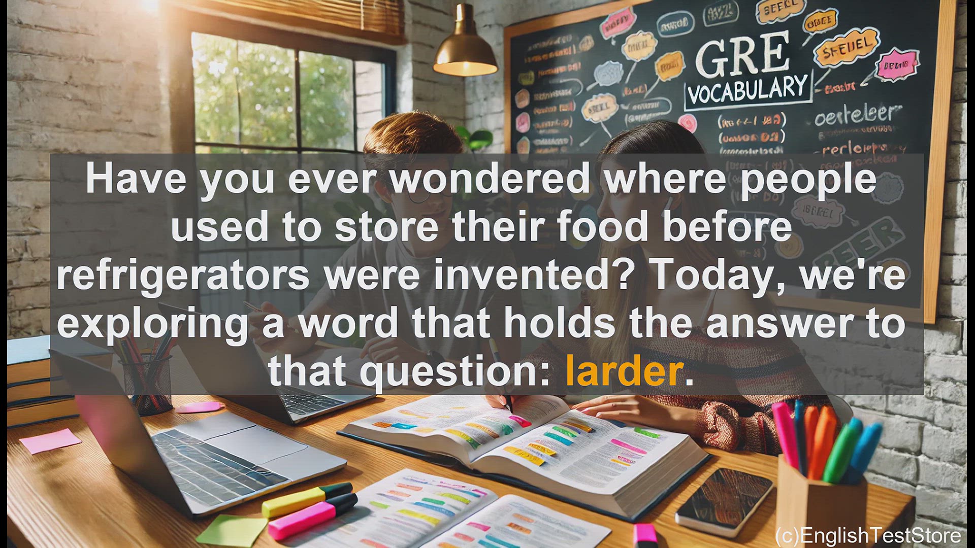'Video thumbnail for GRE Vocabulary Lesson: Exploring the Historical Concept of the Larder'