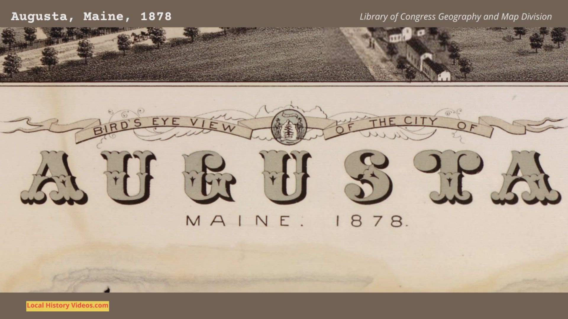 Video thumbnail for Old Map of Augusta Maine