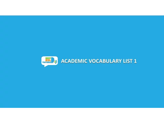 'Video thumbnail for Test Your English: Academic Vocabulary Quiz #1'