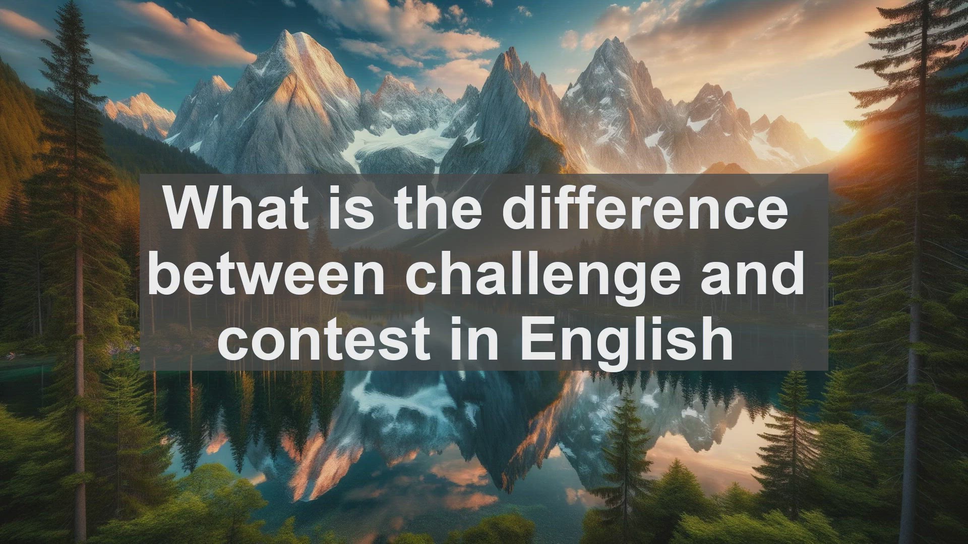 'Video thumbnail for What is the difference between challenge and contest in English?'