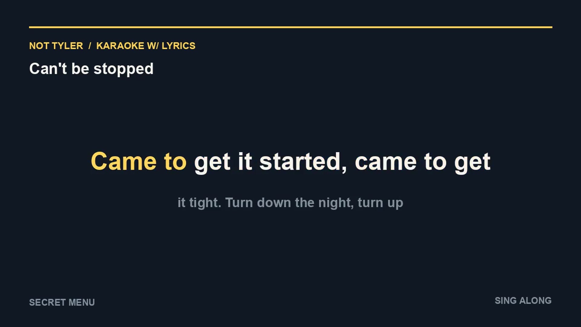 Video thumbnail for Can't be stopped (Karaoke w/ Lyrics)
