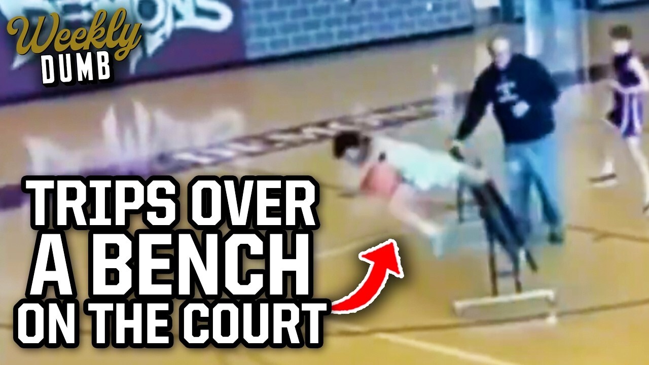 Video thumbnail for Kid trips over bench on court during game & MLB The Show has 3 cover athletes | Weekly Dumb